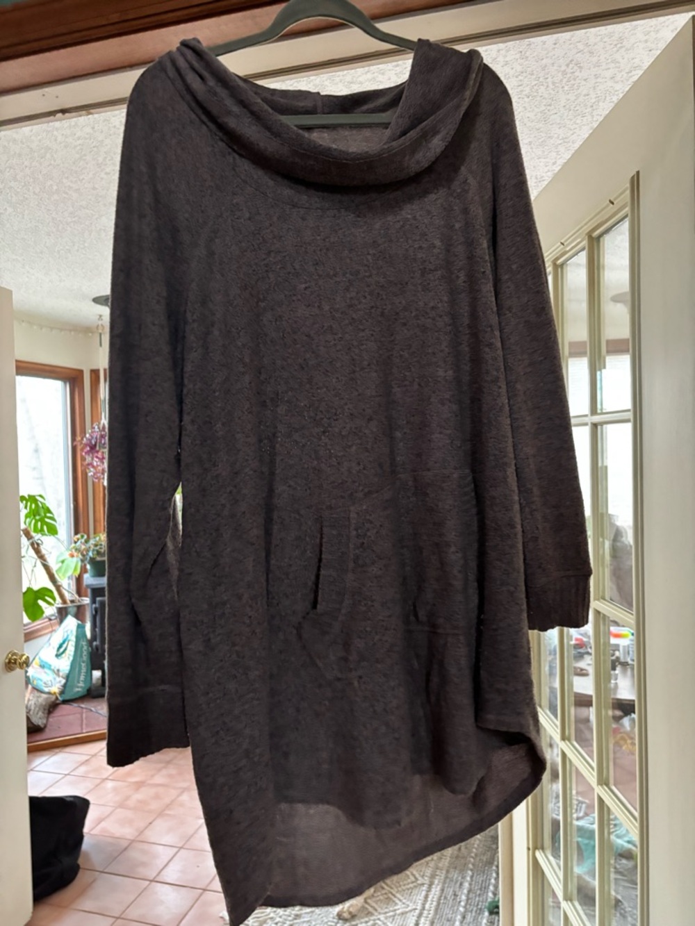 torrid Dark chocolate colored Cowl Neck Sweater Tunic